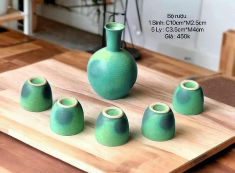 Bộ rượu xanh lá