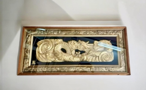 Tranh rồng mạ vàng