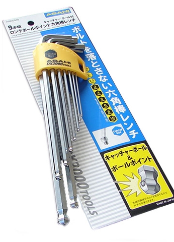 Bộ lục giác bi loại dài 1.5-10mm  ASAHI AQKS910