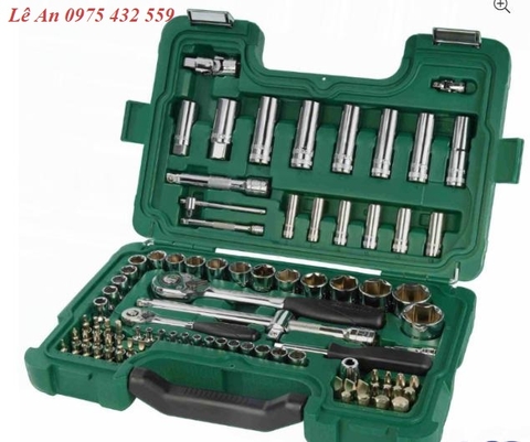 Bộ tuýp cần siết tự động 1/4" và 1/2" 88 chi tiết SATA 09013