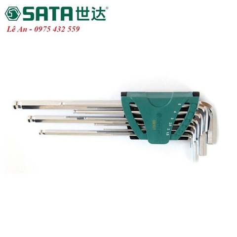 Bộ lục giác bi loại dài 9 chi tiết SATA 09101