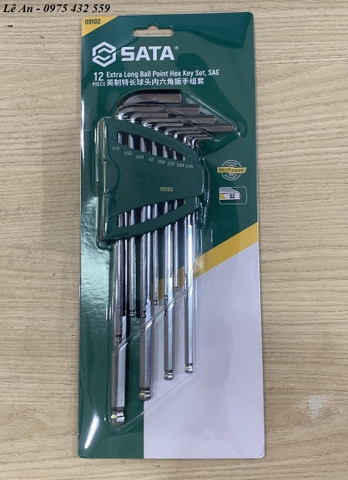 Bộ lục giác bi hệ inch 12 chi tiết SATA 09102