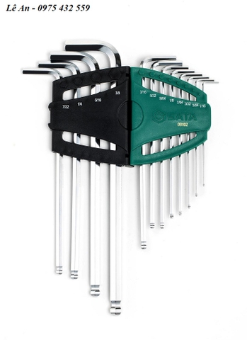 Bộ lục giác bi hệ inch 12 chi tiết SATA 09102