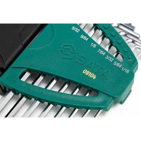 Bộ lục giác loại dài hệ inch 12 chi tiết SATA 09104