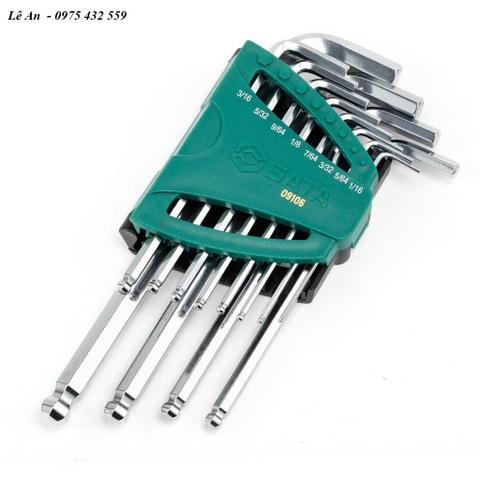 Bộ lục giác bi hệ inch 12 chi tiết SATA 09106