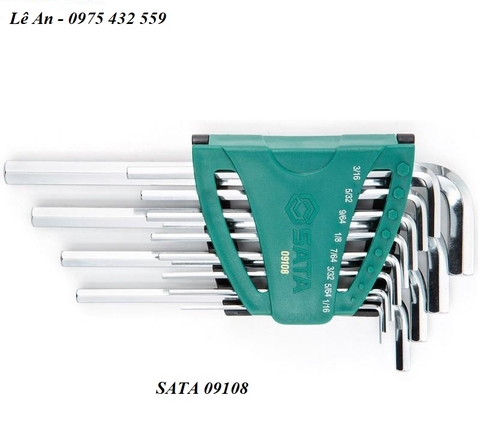 Bộ lục giác hệ inch 12 chi tiết SATA 09108