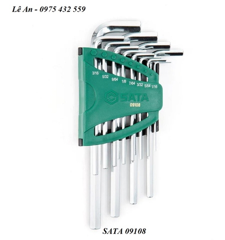 Bộ lục giác hệ inch 12 chi tiết SATA 09108