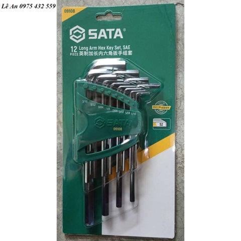Bộ lục giác hệ inch 12 chi tiết SATA 09108