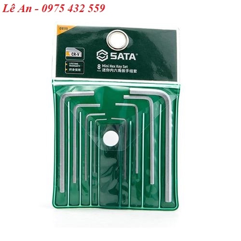 Bộ Lục Giác Mini Hệ Mét 8 Chi Tiết SATA 09119