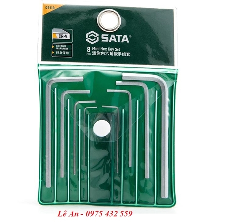 Bộ Lục Giác Mini Hệ Mét 8 Chi Tiết SATA 09119