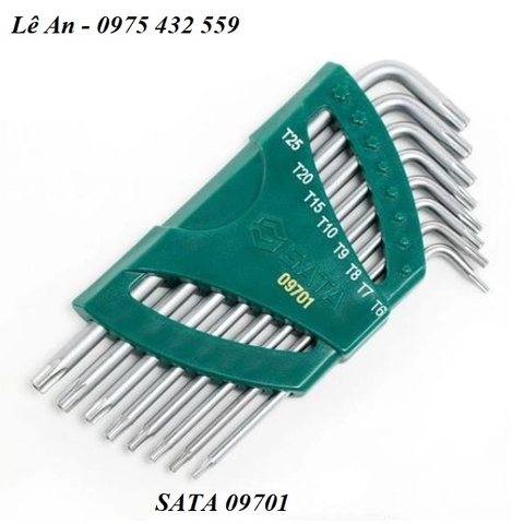 Bộ lục giác hoa thị loại dài 8 chi tiết SATA 09701
