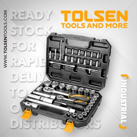 BỘ TÍP 1/2" & 1/4" 45PCS(New) TOLSEN 15142