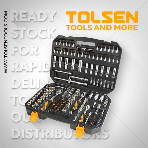 BỘ TÍP 1/2" 1/4" 3/8" 178 PCS(Công Nghiệp) TOLSEN 15146