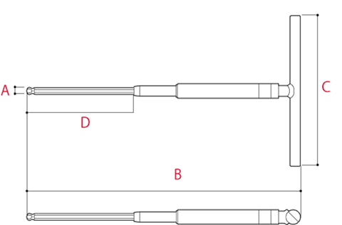 Lục giác chữ T đầu bi 5.0mm TSUNODA TL- 5.0B