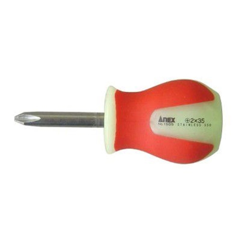 Tô vít 4 cạnh phát quang không gỉ (ngắn) ANEX No.1505+2x35