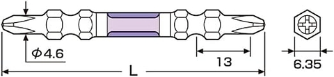 Vỉ 10 mũi vít 2 đầu có từ tính ANEX ARTS-14M+2x85