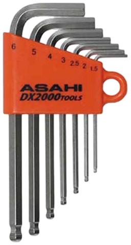 Bộ lục giác bi loại ngắn 1.5-6mm   ASAHI AZS0710
