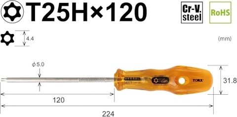 Tô vít hoa thị cán nhựa VESSEL 5400TX T25Hx120