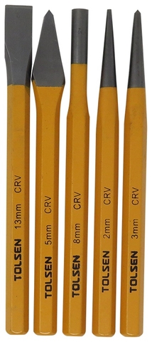 BỘ ĐỤC CƠ KHÍ 5 CÂY (CÔNG NGHIỆP) TOLSEN 25091