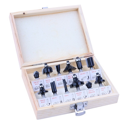 BỘ MŨI ĐÁNH PHAY GỖ (12PCS) TOLSEN 75680
