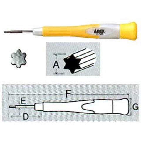 Tô vít hoa thị mini  ANEX No.3542