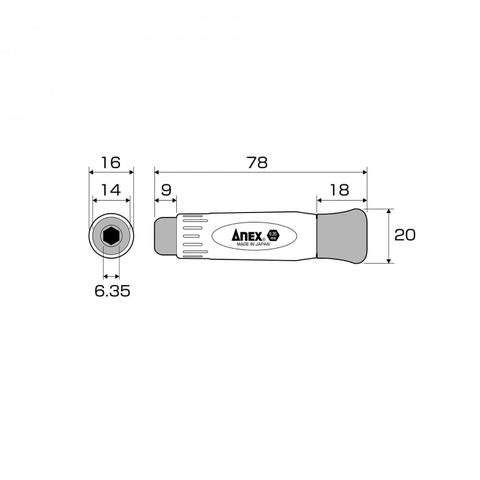 Cán tô vít điện tử ANEX No.3610-H