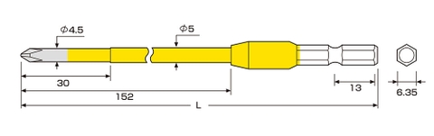 Vỉ 1 mũi vít 4 cạnh ANEX ACMD-2300