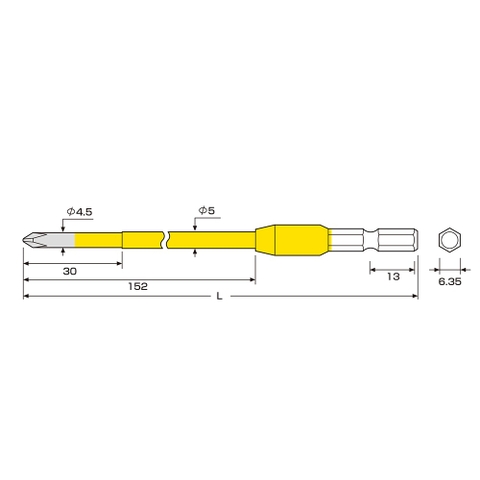 Vỉ 1 mũi vít 4 cạnh ANEX ACMD-2200
