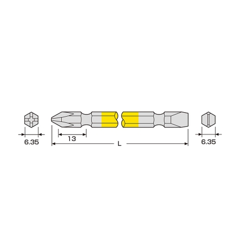 Vỉ 2 mũi vít 2 đầu có từ tính ANEX ACPM-2110
