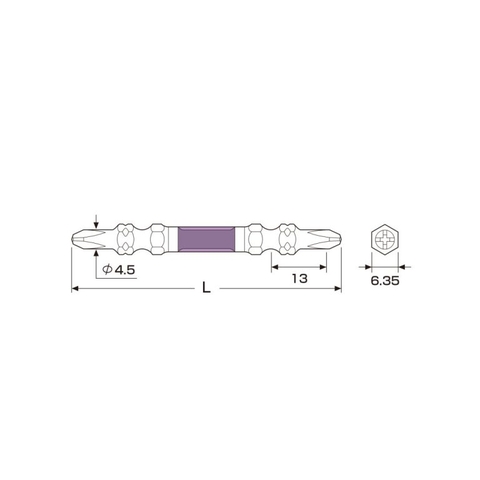 Mũi vít 2 đầu mảnh ANEX ADRS-2085