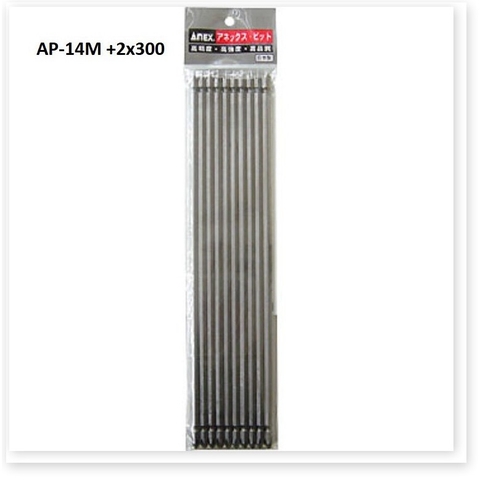 Vỉ 10 mũi vít 2 đầu có từ tính ANEX AP-14M+2x300