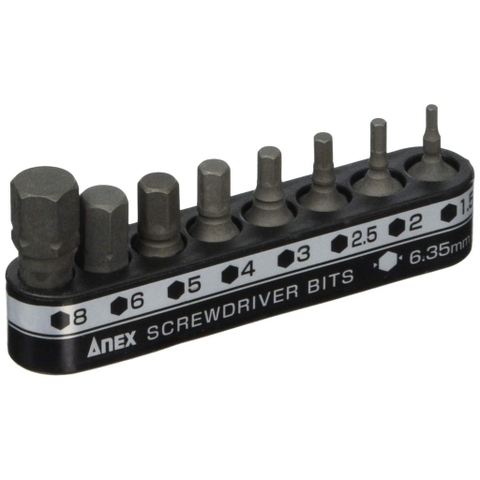 Bộ 8 mũi vít đầu lục giác  ANEX AK-51P-B8H1
