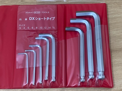 Bộ lục giác bi loại ngắn 3-14mm  ASAHI AZS0810