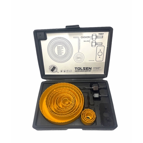 BỘ 16 VÒNG KHOÉT LỖ LỚN TOLSEN 75867