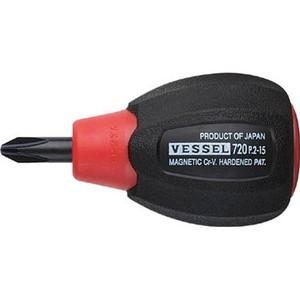 Tô vít 4 cạnh siêu ngắn VESSEL No.720+2x15