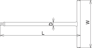 Tay vặn chữ T 1/2"  ASAHI SPT-491