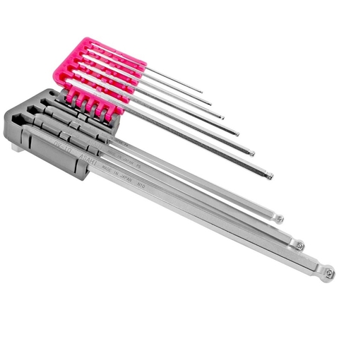 Bộ lục giác bi chống trượt  đầu ngắn loại dài 1.5-10mm  ASAHI DVS0910