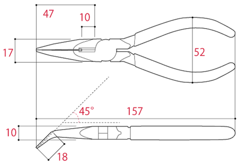 Kìm nhọn mũi cong 150mm TSUNODA FR-150HG