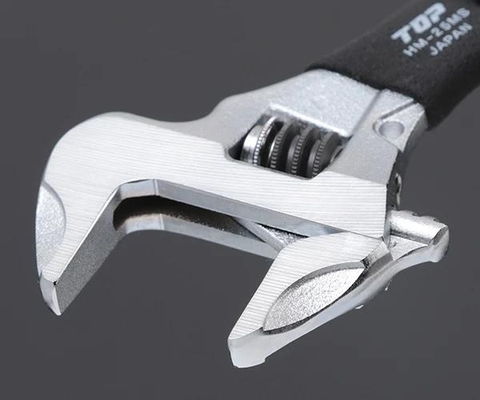 Mỏ lết thường miệng rộng mini TOP KOGYO HM-25MSBK (Japan)