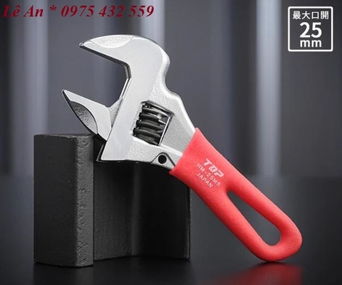 Mỏ lết thường miệng rộng mini TOP KOGYO HM-25MSR (Japan)
