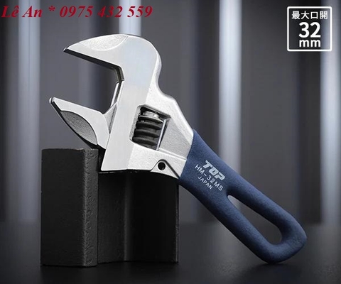 Mỏ lết thường miệng rộng mini TOP KOGYO HM-32MSNB (Japan)