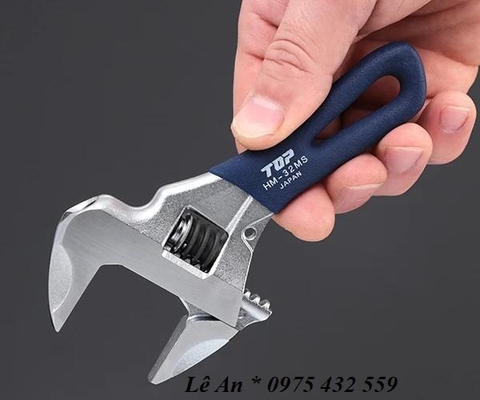 Mỏ lết thường miệng rộng mini TOP KOGYO HM-32MSNB (Japan)