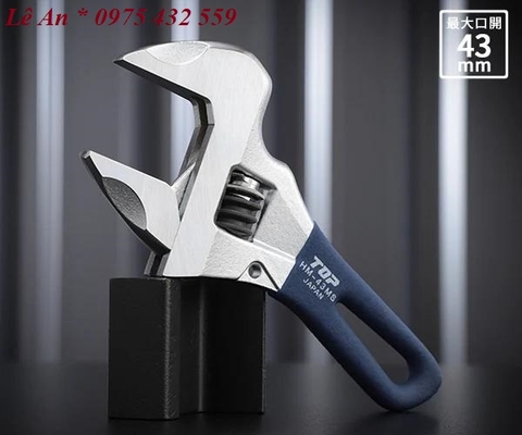 Mỏ lết thường miệng rộng mini TOP KOGYO HM-43MSNB (Japan)