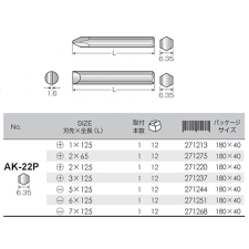 Mũi vít đóng ANEX AK-22P-6x125