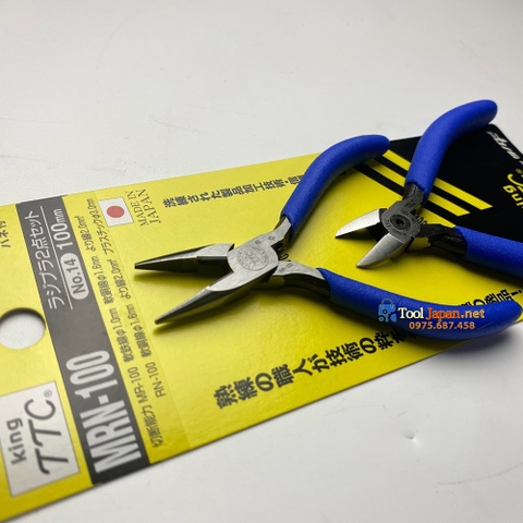 Bộ Kìm mũi nhọn và kìm cắt nhựa mini 100mm TSUNODA MR,N-100