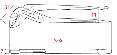 Kìm mỏ quạ 250mm TSUNODA KT-606