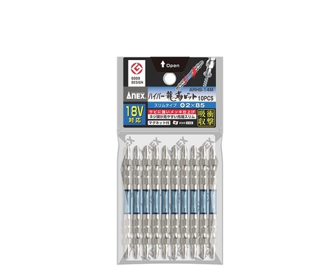 Vỉ 10 mũi vít 2 đầu có từ tính ANEX ARHS-14M+2x85