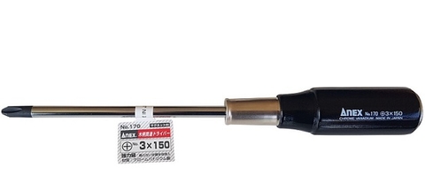 Tô vít đóng 4 cạnh tay gỗ ANEX No.170+3x150