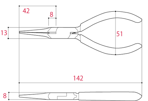 Kìm mũi kim125mm TSUNODA RN-125