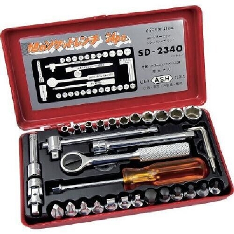 Bộ tuýp 1/4" 34 chi tiết  ASAHI SD2340